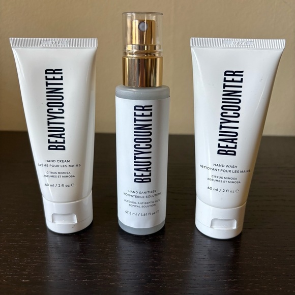 Beautycounter hand wash cream sanitizer set of 3 - Picture 1 of 6